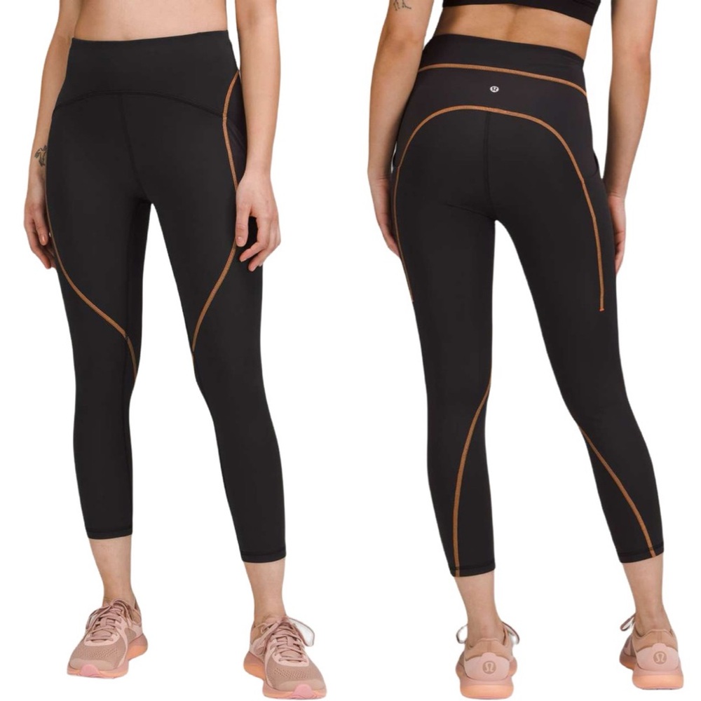lululemon athletica Black and Orange Pants & Jumpsuits